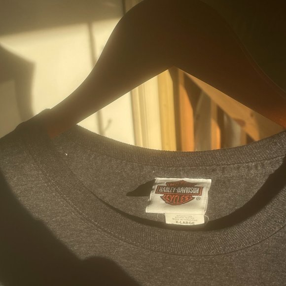 Gray Multi-Color Horny Toad Temple Texas Authentic 2007 Harley Davidson Tank XL - Picture 3 of 4